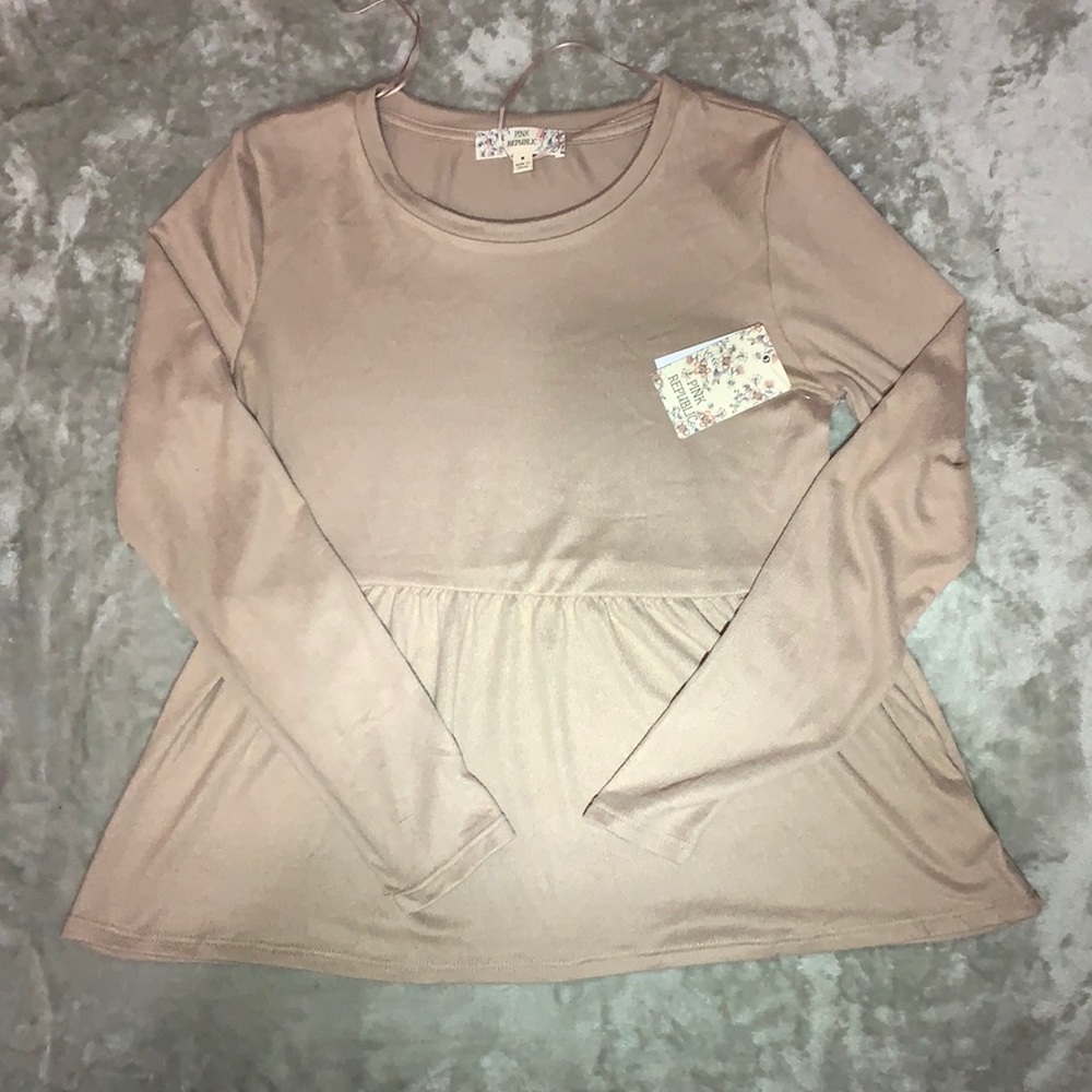Women’s Pink Republic Peplum Top size M